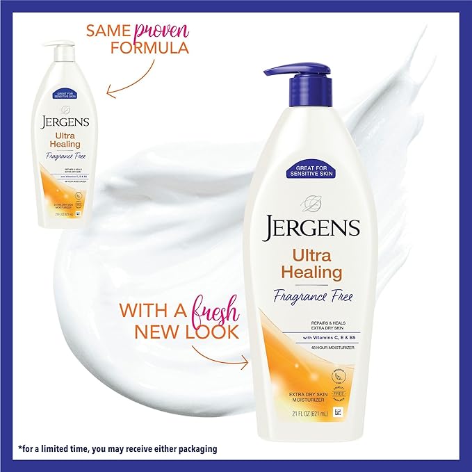Jergens Ultra Healing Fragrance Free Lotion For Extremely Dry Skin, 21 oz