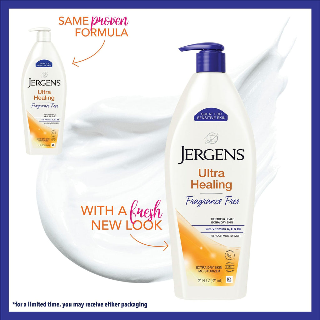 Jergens Ultra Healing Fragrance Free Lotion For Extremely Dry Skin, 21 oz
