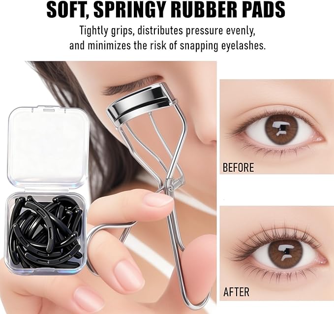 30Pcs Suitable for Shiseido Eyelash Curler Refill Pads,Eyelash Curler Refills Fit for Shiseido Eye Lash Curlers,Premium Silicone Soft Material.