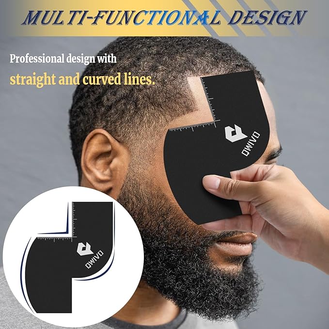 C Cup Barber Tool Sideburn Lineup Card Hairline Detail Stencil Shield