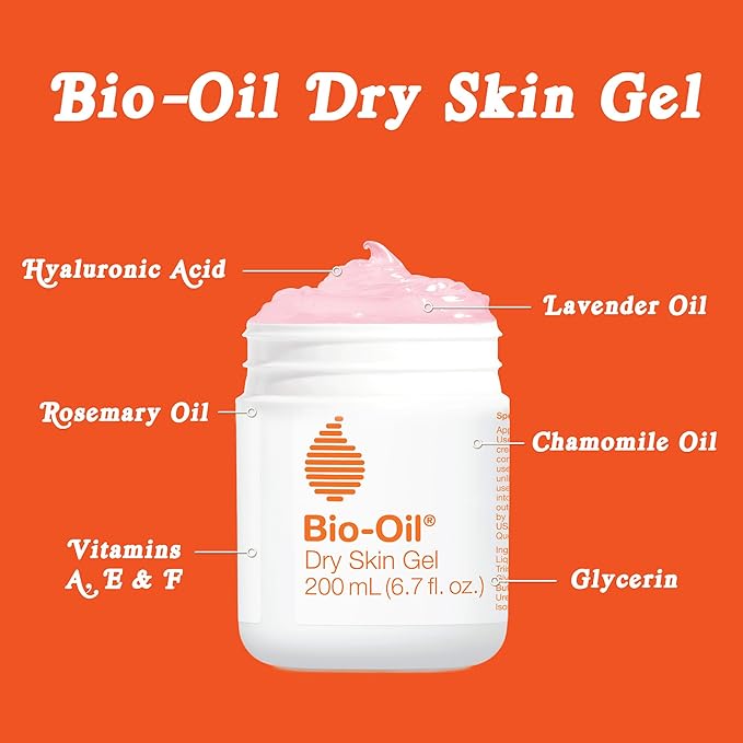 Bio-Oil Dry Skin Gel Moisturizer, Vitamin B3, Face & Body, 6.7 fl oz