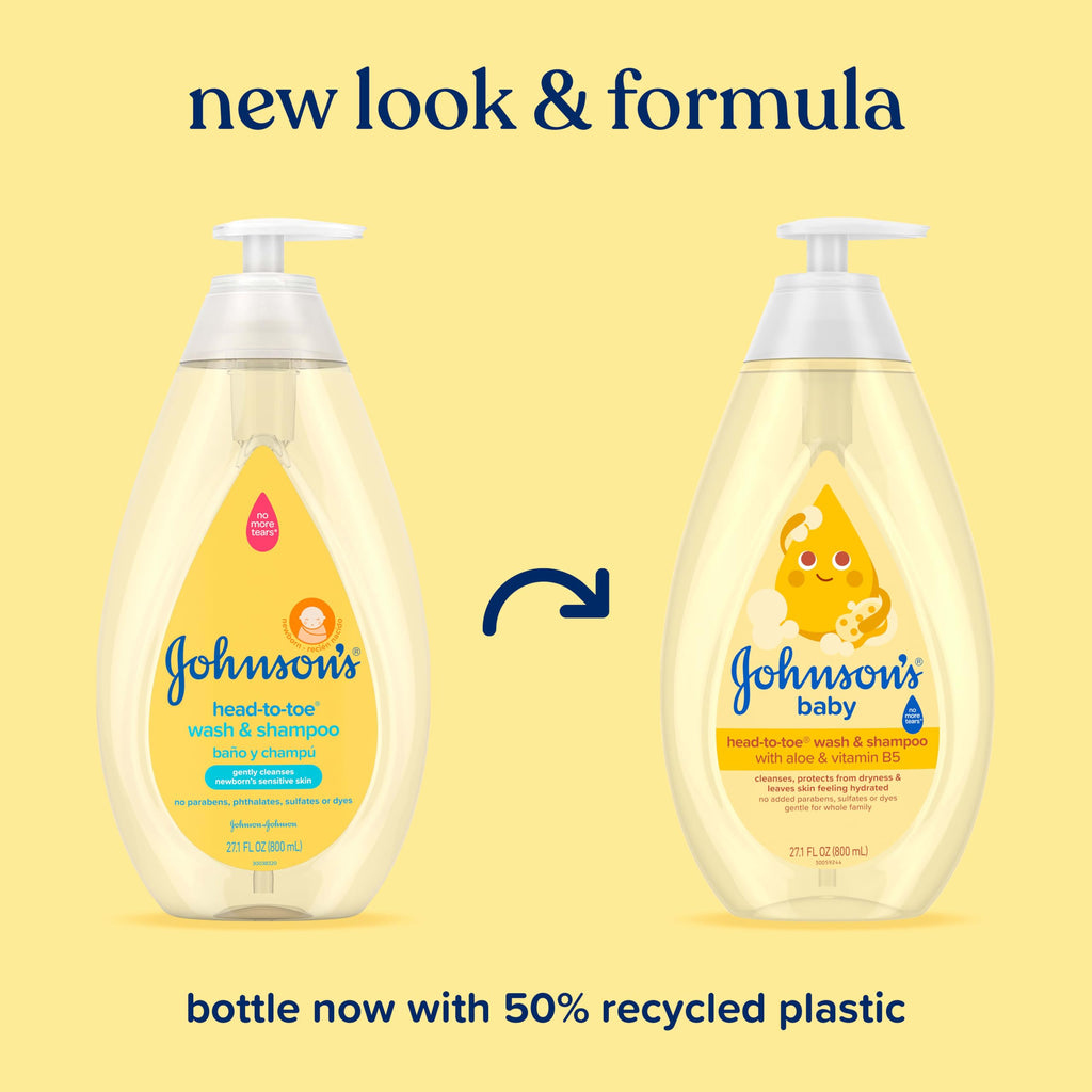 Johnson's Baby Head-to-Toe Wash & Shampoo, Tear Free, 27.1 fl. oz