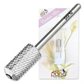 PANA 3/32" Large Smooth Round Top Safety Carbide Nail Drill Bit for Gel Polish & Acrylic Removal Nail Salon Manicure Pedicure Electric File Tools (Large Barrel - Silver, Coarse)