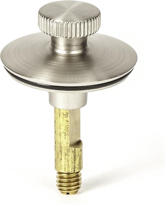 Lift n Turn, (Twist Close) Bath Tub/Bathtub Drain Stopper Includes 3/8" and 5/16" Fittings Brushed Nickel