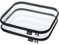 YQBRAO Clear Hard Shell Storage Organizer Set, 2-Pack, Black