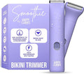 HAPPY CURVES Smoothie Bikini Trimmer - Electric Razor for Women, Waterproof Hair Groomer with Adjustable Guards, Personal Shaver for Pubic Hair, Ladies Intimate Shaver and Body Trimmer (Berry 1.0)