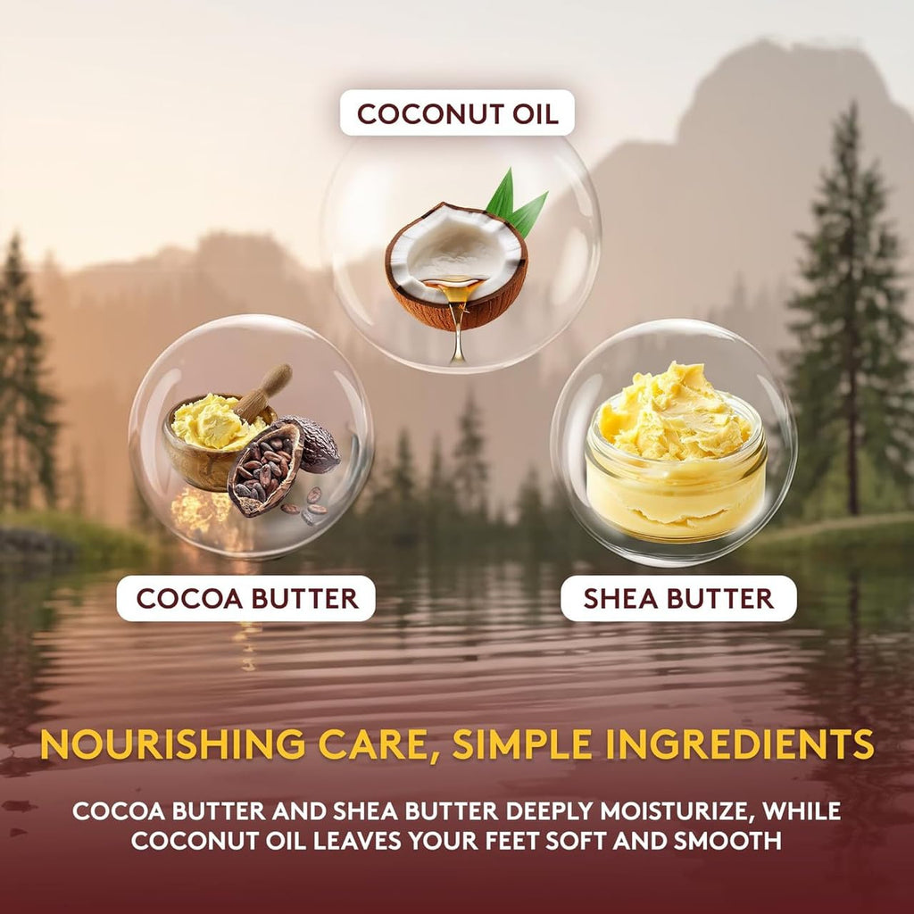 OKAY Cocoa Butter Foot Scrub 6 oz - Exfoliating Foot Care Scrub for Rough-Feeling Feet, Helps Remove Surface Buildup and Support Softer, Smoother-Feeling Skin, At-Home Pedicure and Self-Care Routine