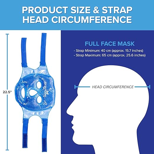 LIFE WORKS Gel Bead Blue Face Mask