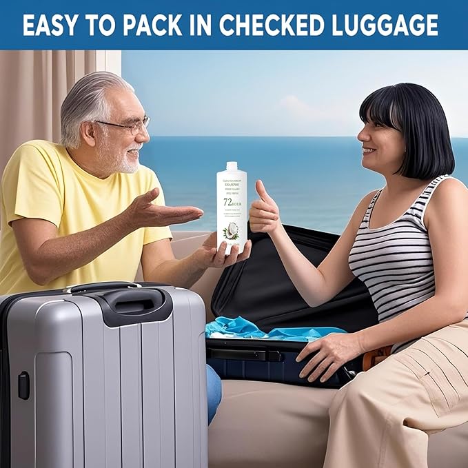 SpareCruise Leak-Proof Empty Shampoo Containers Bottles for Cruise: 64oz | Reusable Plastic Travel Bottles Funnels for Cruise Ships,Travel,Events, Concerts, Beach