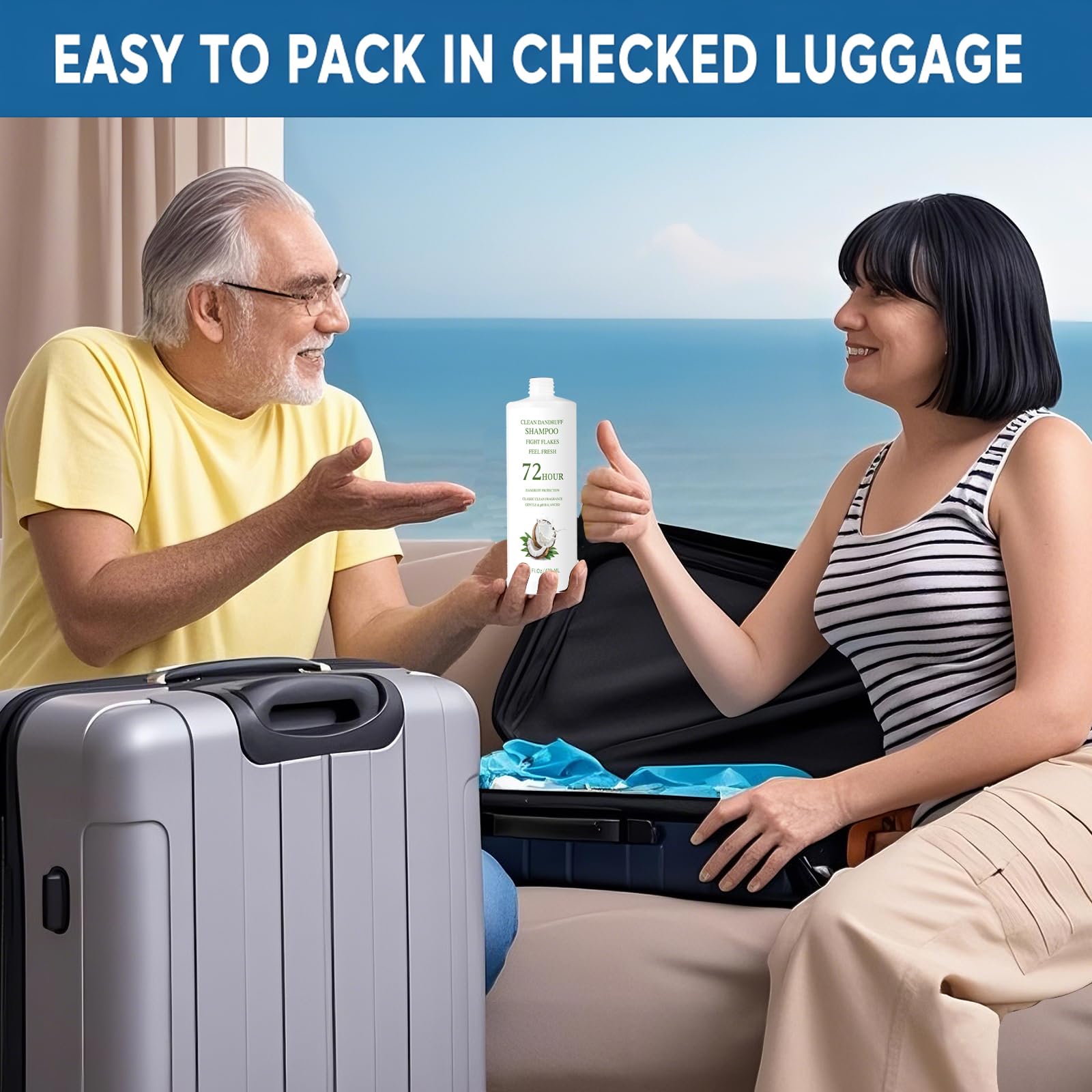 SpareCruise Leak-Proof Empty Shampoo Containers Bottles for Cruise: 64oz | Reusable Plastic Travel Bottles Funnels for Cruise Ships,Travel,Events, Concerts, Beach