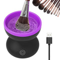 Luxiv Electric Makeup Brush Cleaner, Automatic Brush Washer Machine, Purple
