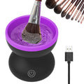 Luxiv Electric Makeup Brush Cleaner, Automatic Brush Washer Machine, Purple