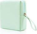 Sanitary Napkin Period bag for Women, Sanitary Napkin Storage Bag, PU Leather Sanitary Pad Bags Pounch, Portable Tampons Zipper Organizer Bag with Handle for Ladies