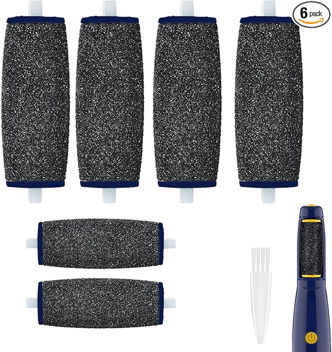 Replacement Roller Compatible with Dr. Scholl's Callus Remover Electronic Foot File-Extra Coarse (6 Pack)
