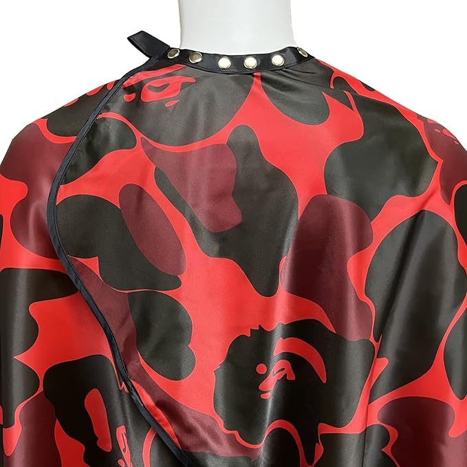 Barbohoo Barber Cape for Men Professional Hair Cutting Salon Cape with Snap Closures Waterproof Large Hairdressing Styling Cape Gown for Barber- 63”× 56” (New Camouflage C)