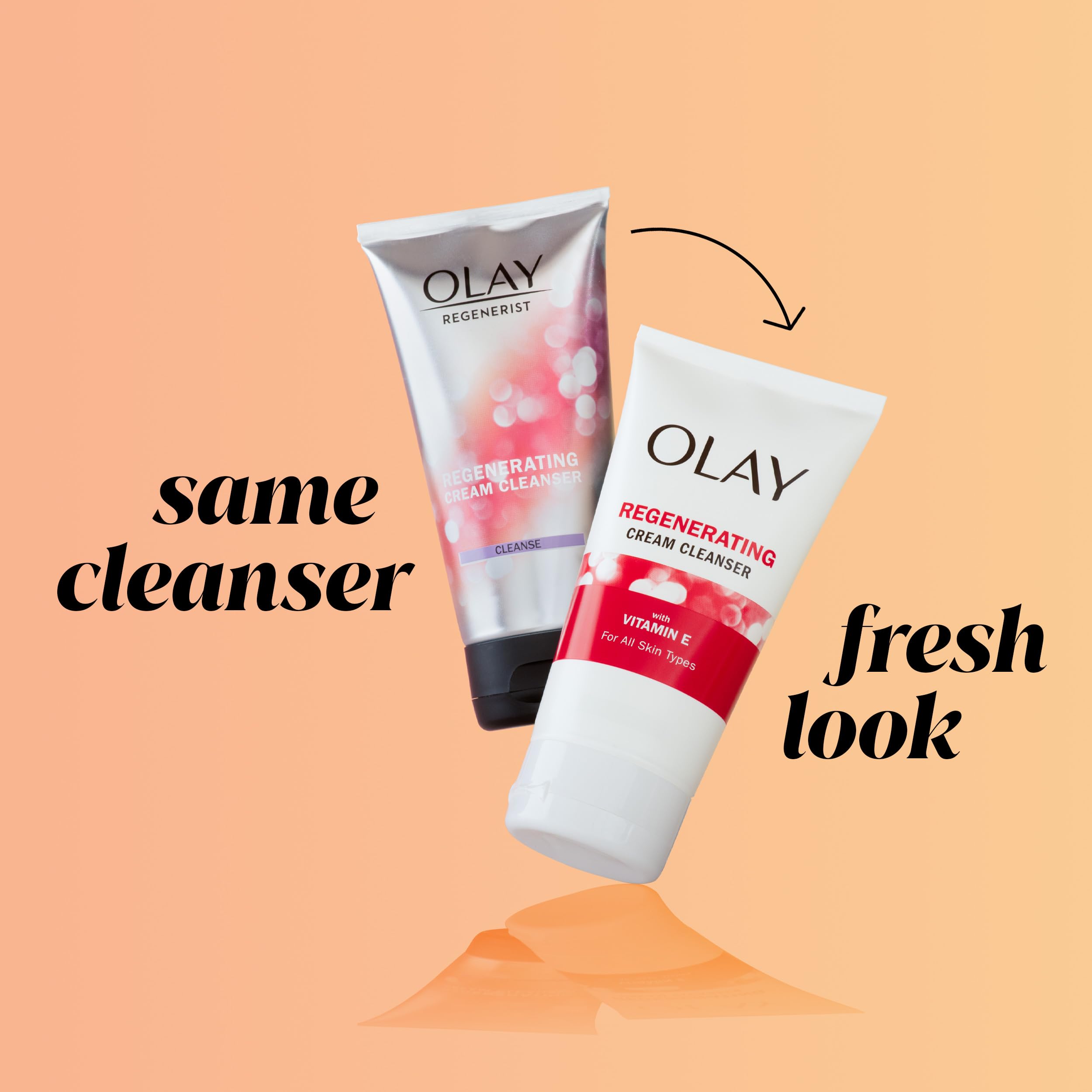 Olay Regenerist Regenerating Cream Cleanser Face Wash, 5 Fl Oz, Pack of 3