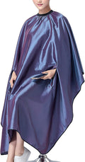 OLizee Hair Cutting Cape with Sleeves, Water-Resistant Salon Barber Cape Gown for Adults, Haircut Hairdressing Apron with Adjustable Neck Closure, 57 x 63 in, (Purple)