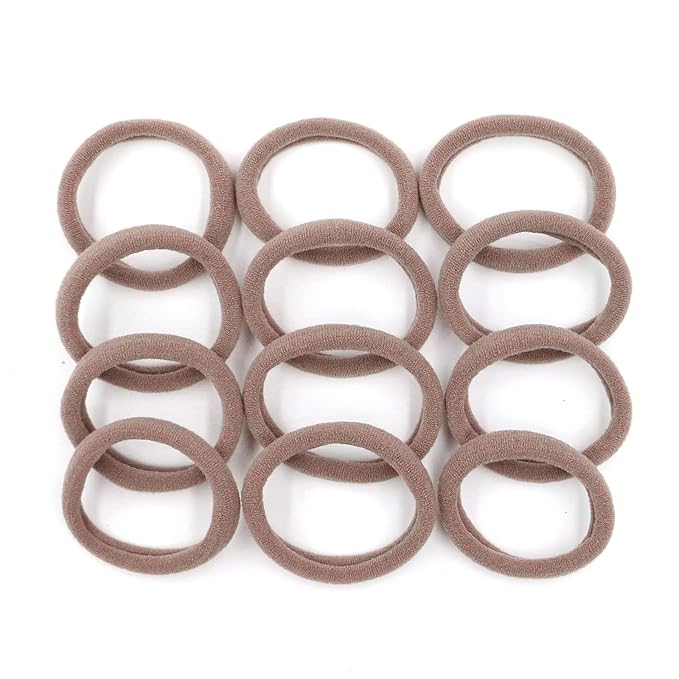 HOYOLS Hair Ties for Thick Heavy Hair, Seamless Ponytail Holders 100 pcs