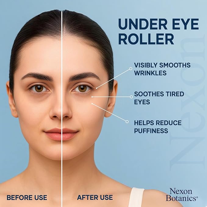 Organic Castor Oil and Frankincense Eye Roller for Under Eye Bags - 10 ml
