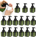 15 Pcs 8.5 oz Foaming Soap Dispenser Plastic Foaming Pump Bottle, Refillable Dispenser with Plastic Pump, Empty Hand Bottles for Liquid Soap, Shampoo, Bathroom,Hotel,Restaurant (15, Green)