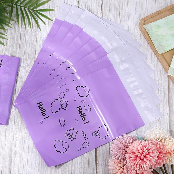 100 Pcs Sanitary Napkin Disposal Bags,Feminine Hygiene Disposal Bags for Pads,Tampon Sanitary Bag for Women Girls Privacy Protection(Purple)