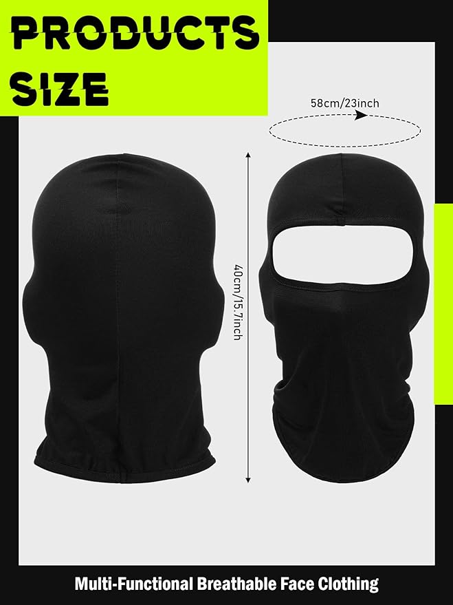 SATINIOR 6 Pcs Ski Mask Cover Balaclava Full Face Mask Summer Face Cover UV Windproof Balaclava for Men Women Outdoor Sports