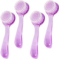 4 Pack Facial Cleansing Brush, Beomeen Face Scrubber Exfoliating Brush Face Wash Scrub Exfoliator for Skin Care, Makeup Removal,Purple