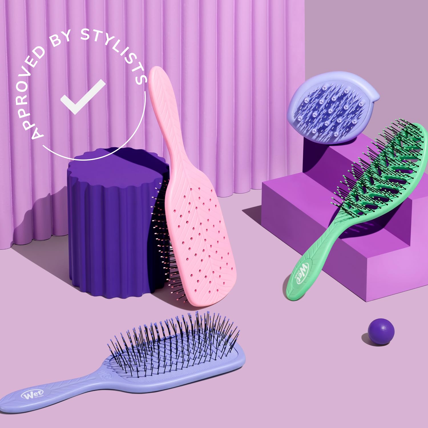 Wet Brush Go Green Hair Detangler Brush, Green - Detangling Hair Brush - Ultra-Soft IntelliFlex Bristles Glide Through Tangles & Gently Loosens Knots While Minimizing Pain, Split Ends & Breakage