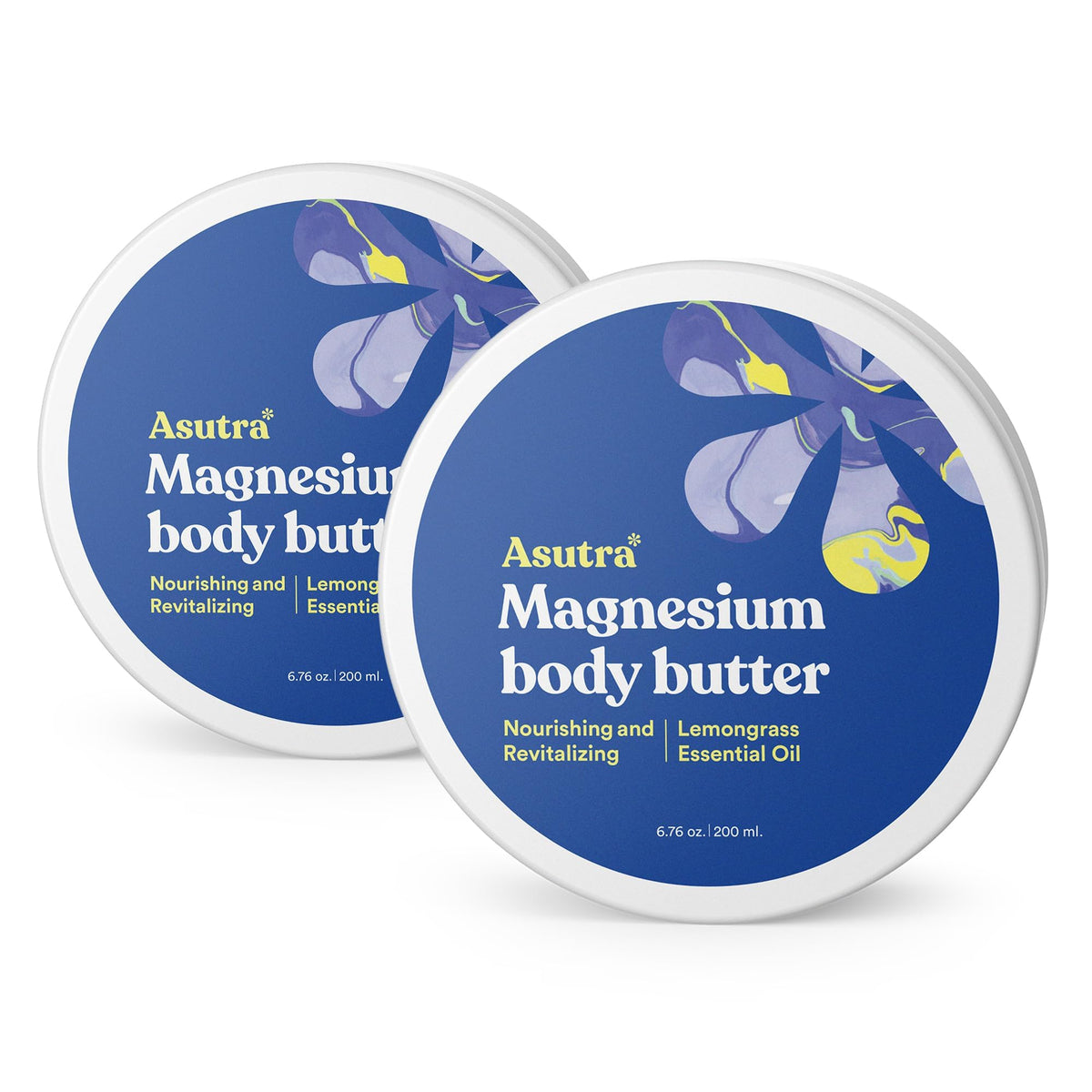 ASUTRA Magnesium Body Butter Bundle, 2 Products (Pack of 2)