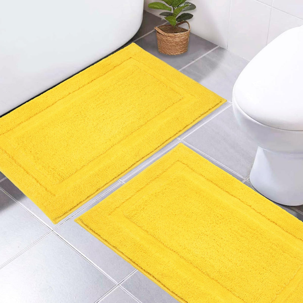 SHACOS Soft Microfiber Bathroom Rugs Set 2 Pieces with Toilet Rug