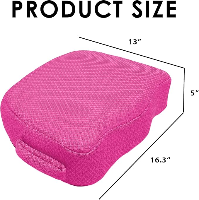 AEROiVi Hot Tub Booster Seat for Adults 5in Thick Weighted Quick Sink Pink