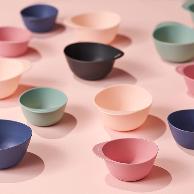 Fromm Color Mixing Bowl 3-Piece Set 10 oz, Professional Salon Mixing Bowls, Hair Color Bowls for Colorists & Hair Stylists, Spill-Proof Rubber Base for Hair Dye, Bleach, Toner & Color, Salon Supplies