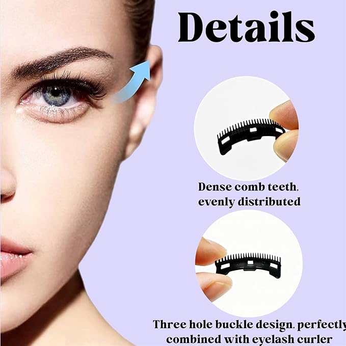 28 Packs Compatible with Zowor Upgraded Eyelash Curler Refills with Comb,Silicone Eye Lash Curlers Refill Pads Only Fit for Eyelash Curler with Comb