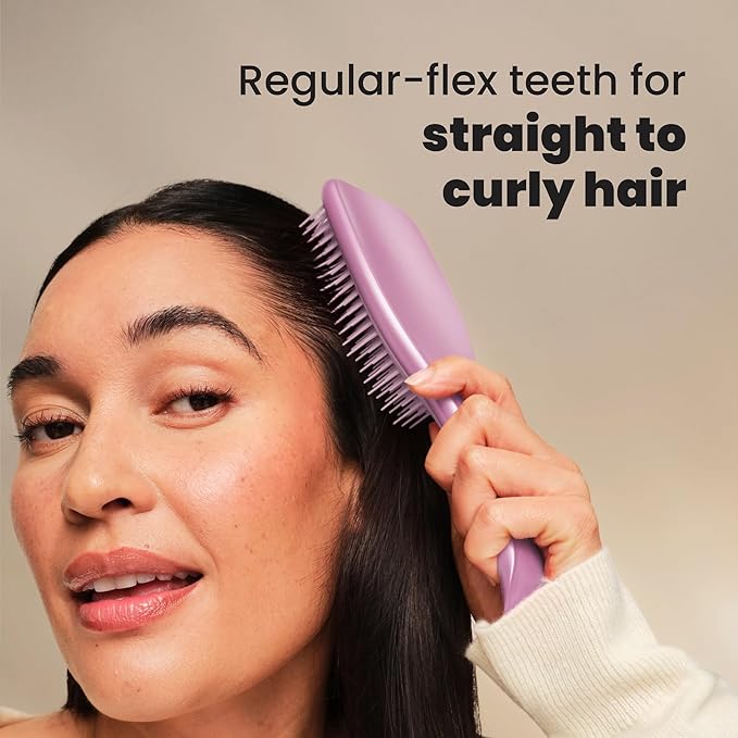 Tangle Teezer Chrome Ultimate Detangler Brush, Straight to Curly, Mauve