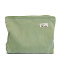 HAPPYHEIDI Large Makeup Bag Travel Cosmetic Pouch, Vanilla Green
