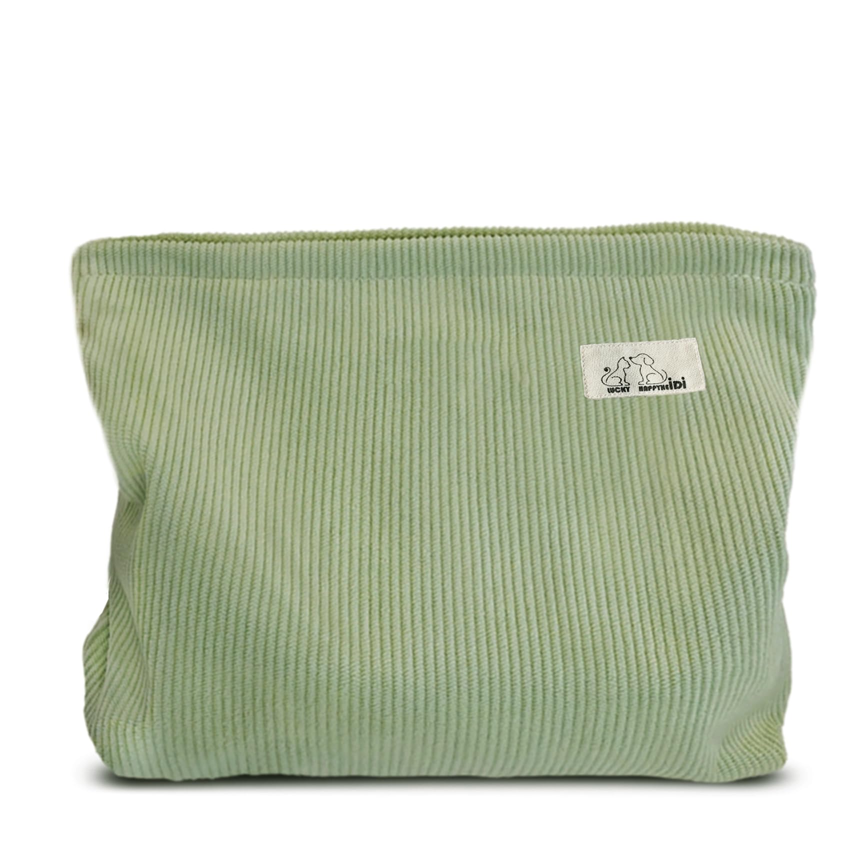 HAPPYHEIDI Large Makeup Bag Travel Cosmetic Pouch, Vanilla Green