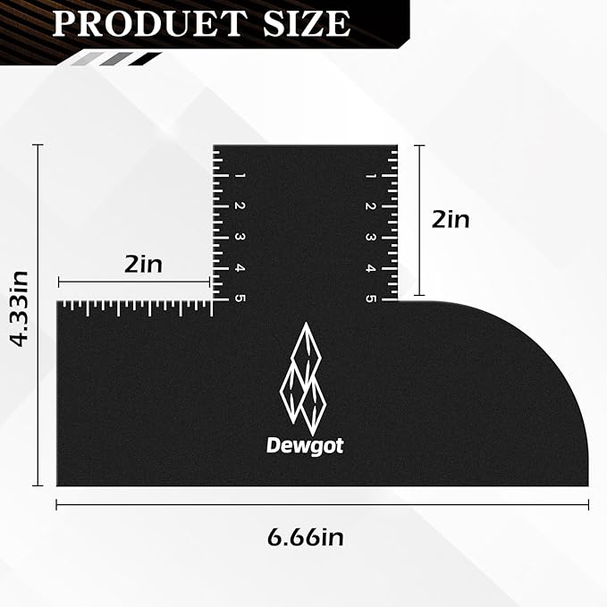 Dewgot Enhancement Card for Barbers with Measurement Indicators, Reusable Barber Hairline Shaping Tool and Color Spray Edge Line Up Tool (2PCS)