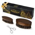 Bituemly Beard Brush for Men, Travel Pocket Mustache Brushes Grooming Kit