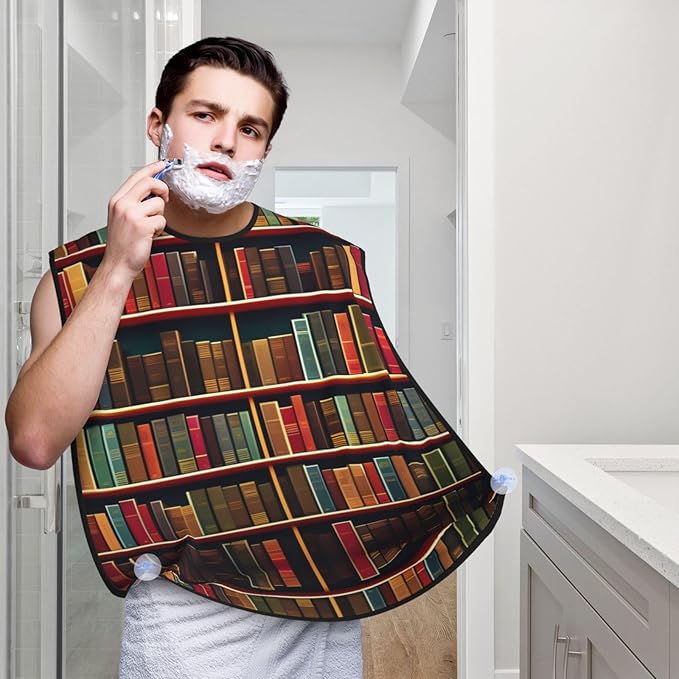Loon Nature Bird Print Beard Bib Shaving Apron, Beard Hair Trimming Cape Gift For Dad