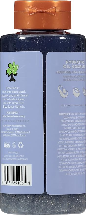 Tree Hut Violet Victory Body Wash, Hydrating & Moisturizing Shower Gel, Shea Butter & Essential Oils, Soft Smooth Glowing Skin, Gentle Cleanser For All Skin Types, Self Care Gifts for Women, 18 Fl Oz