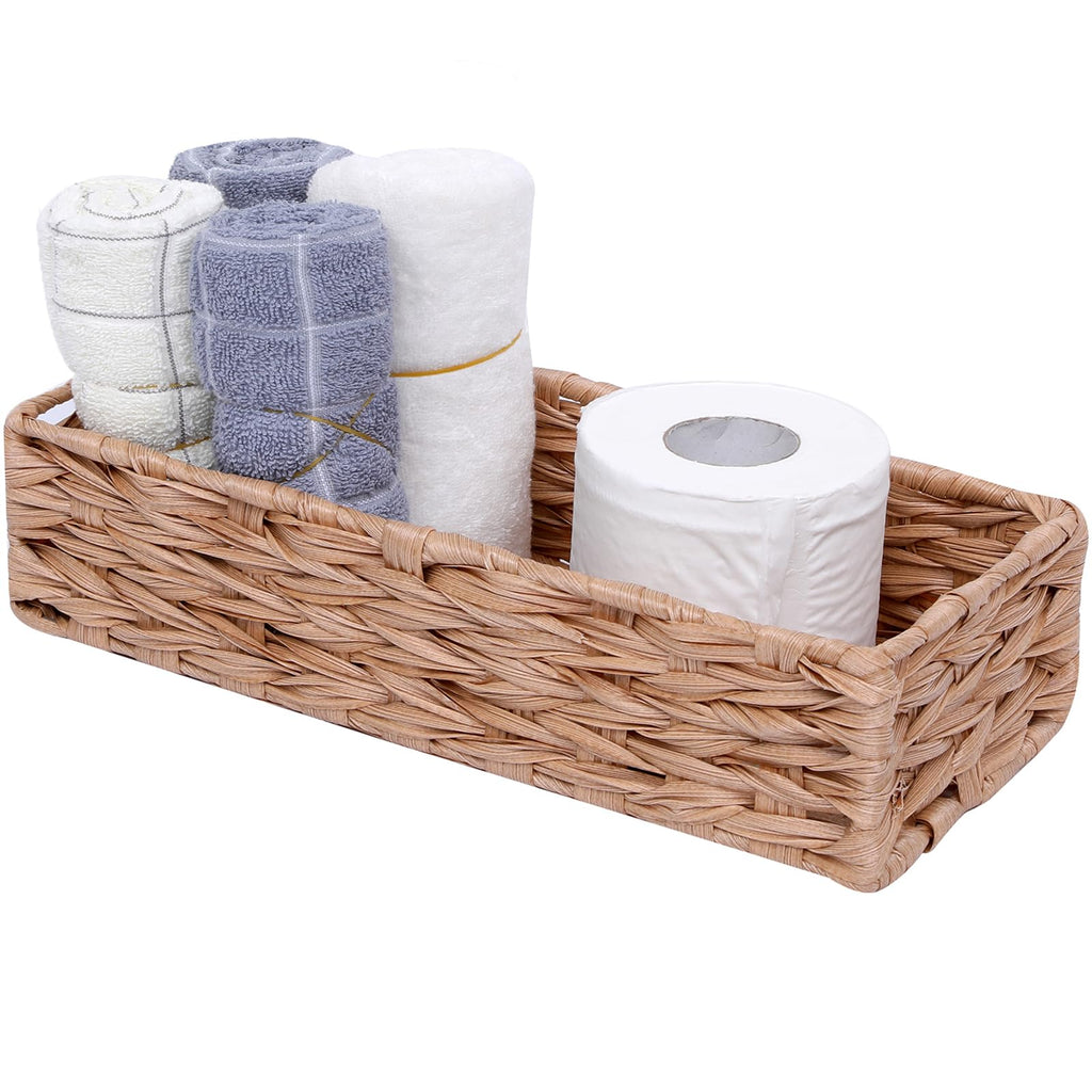 Handwoven Storage Basket Tissue Holder Box Toilet Paper Office Drawer Organizer