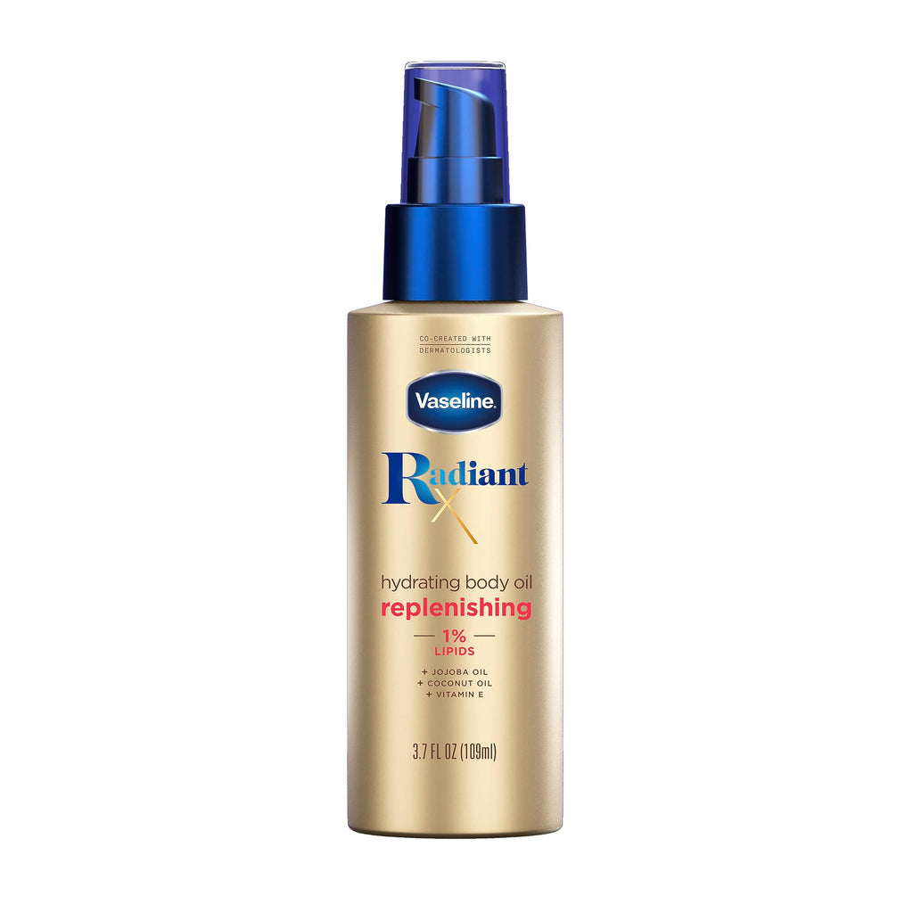 Vaseline Radiant X Replenishing and Hydrating Body Oil For Dull Skin 3.7oz