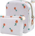 2-Pack Period Bag for Women Girls, Portable Corduroy Sanitary Napkin Storage Bag Period Pouch Small Coin Purse with Zipper, Sanitary Pads Change Pouch Tampons Holder for First Period