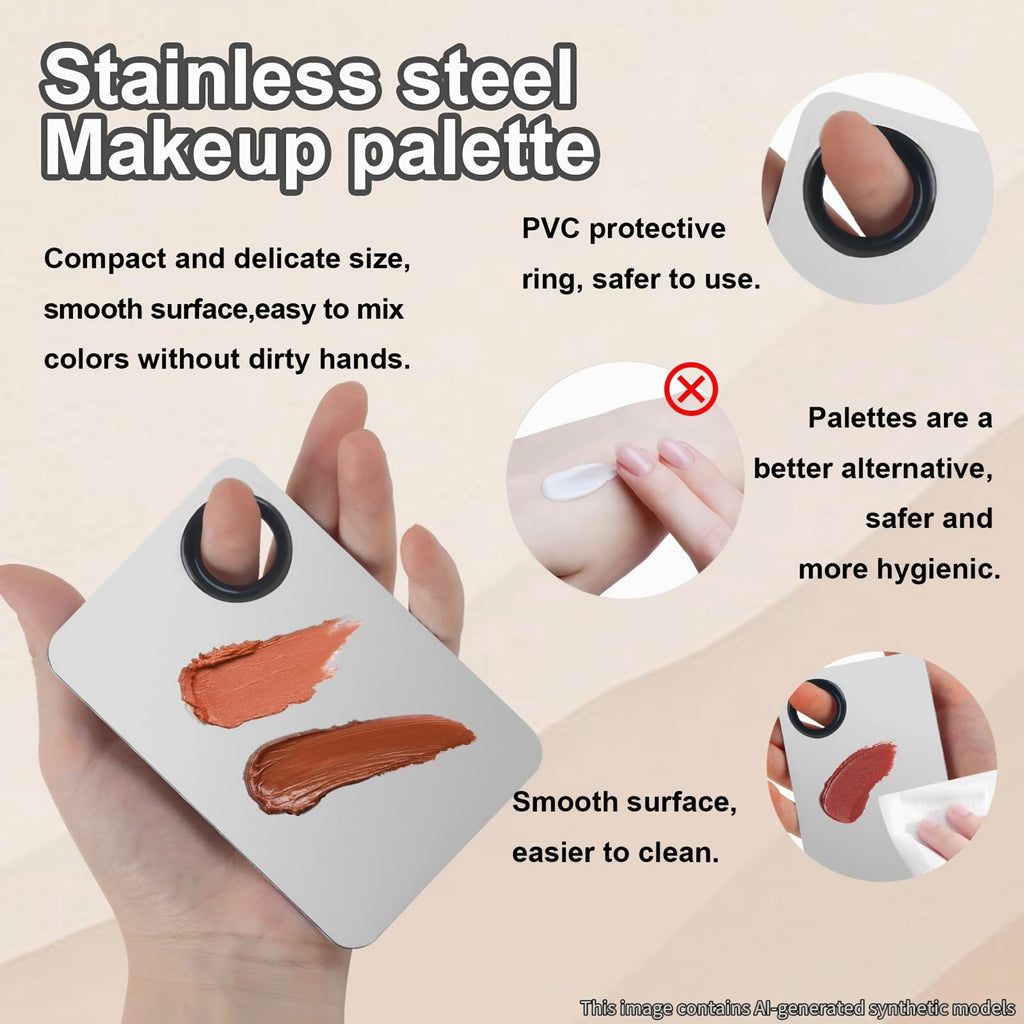 5pcs Makeup Spatula Korean Set with Foundation Spatula and Makeup Palette