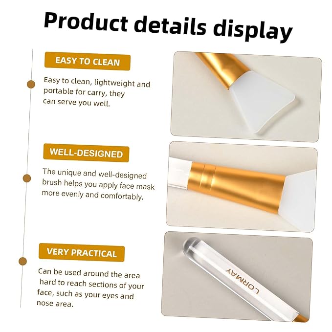 LORMAY 2 Pcs Silicone Jelly Mask Brush, Facial Skincare Applicator