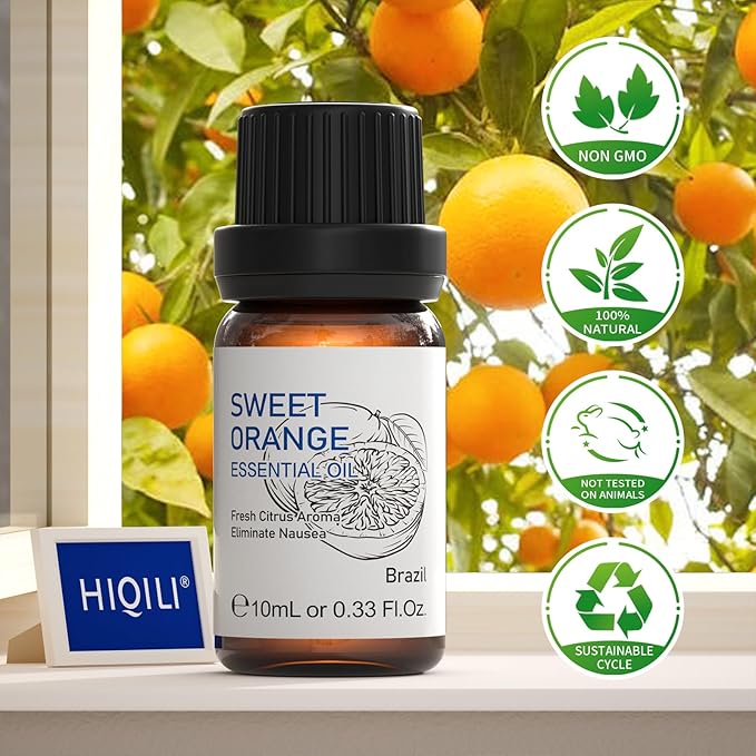 HIQILI Sweet Orange Oil Pocket Size for Skin Care & Diffusers