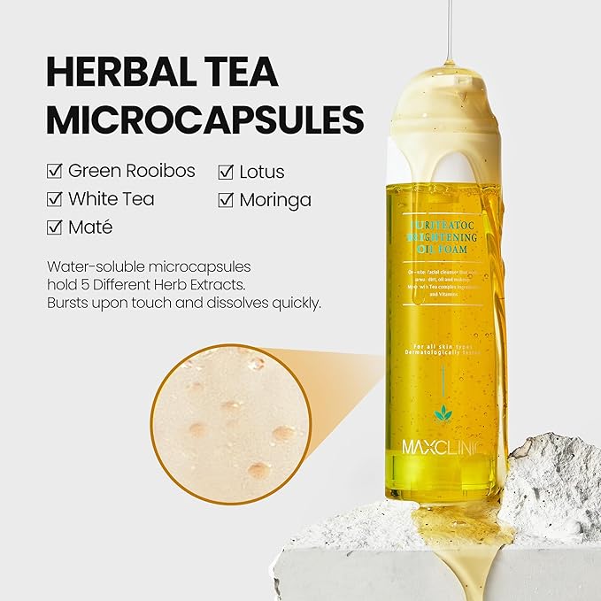 [K-Beauty] PuriteaToc Revitalizing Oil to Foam - All-in-One Korean Face Wash Oil-Based Foaming Facial Cleanser - Purifying & Skin Clarifying Makeup Deep Cleansing Oil for Dull Skin Types 3.88 fl oz