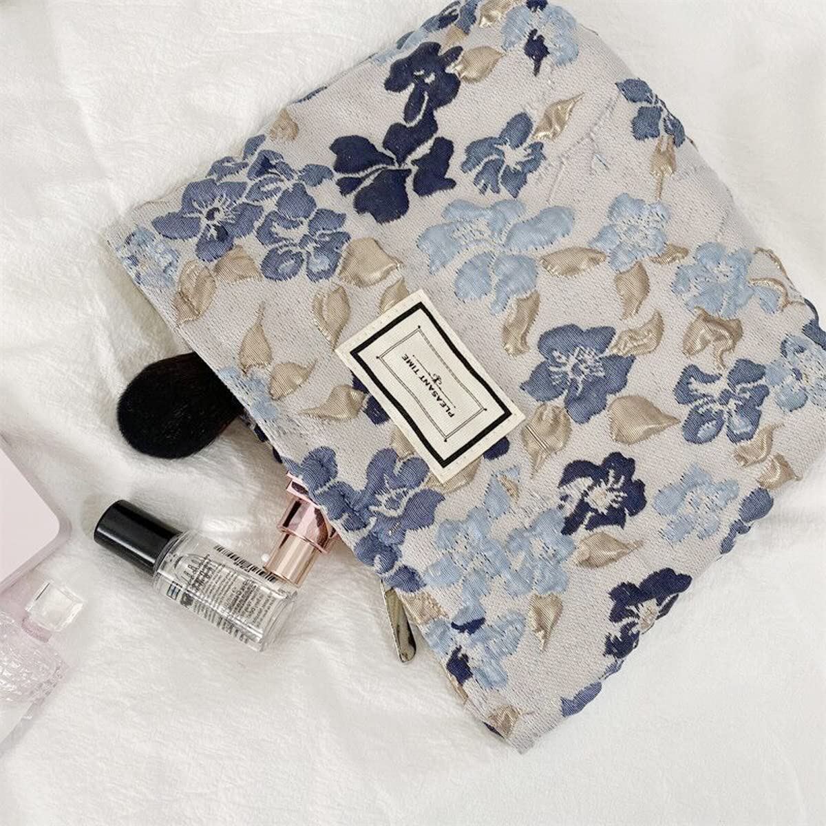 SxoSyo Flowers Makeup Bag, Fabric Cosmetic Bags