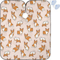 Visesunny Barber Cape - Corgi Dog Cartoon Animal Polyester Hair Cutting Salon Apron - Anti-Static, Water-Resistant Haircut Shaving Cloth Beard Bib