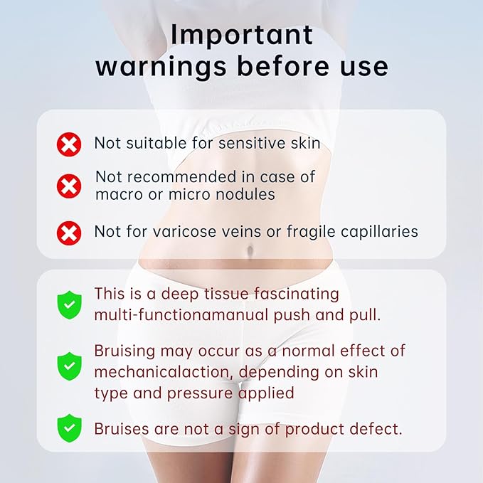 Hikamora Cellulite Massage Tool, Manual Cellulite Roller, Contoured & Smoother Skin, Relieve Leg Muscle Soreness, Dimpled Skin Removal, Legs/Thighs/Buttocks, Anti-Cellulite Roller (Blue)